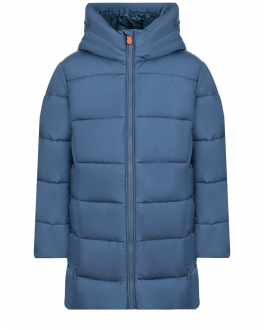 Голубое стеганое пальто с капюшоном Save the Duck Голубой, арт. J43110G MEGA15 90045 | Фото 1