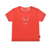 Красная футболка с вышивкой &quot;рак&quot; Sanetta fiftyseven | Фото 1