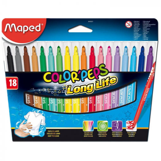 Фломастеры Color Peps Long Life, 18 шт. Maped | Фото 1
