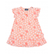 Платье персикового цвета с принтом в горошек Sanetta Kidswear | Фото 1