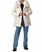 Куртка с накладными карманами и отделкой из овчины, белая Yves Salomon | Фото 3