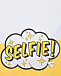 Белая косынка с принтом &quot;Selfie!&quot; Il Trenino | Фото 3