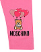 Розовые леггинсы с принтом &quot;Медвежонок&quot; Moschino | Фото 3
