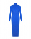 Трикотажное платье синего цвета