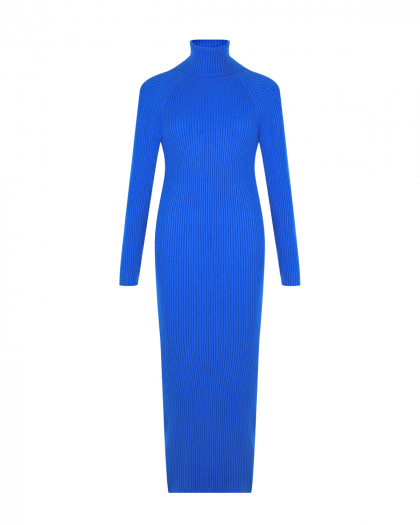 Трикотажное платье синего цвета Pietro Brunelli | Фото 1