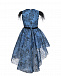 Синее платье с отделкой перьями Eirene | Фото 2