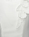 Платье атласное с цветами на плече, белое Monnalisa | Фото 4