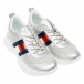 Серебристые кроссовки с логотипом Tommy Hilfiger | Фото 1