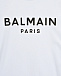 Футболка с черным лого, белая Balmain | Фото 3