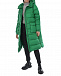 Зеленое пальто-пуховик с капюшоном Naumi | Фото 3