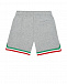 Серые шорты с отделкой в полоску Dolce&Gabbana | Фото 2