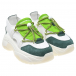 Бело-зеленые кроссовки Emporio Armani | Фото 1