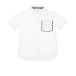 Белая рубашка с отделкой в клетку Burberry | Фото 1