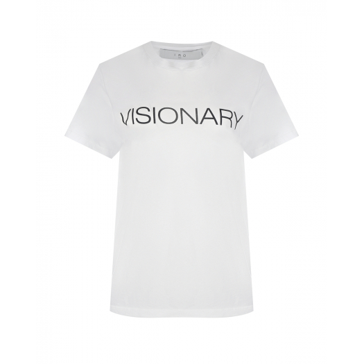Белая футболка с принтом &quot;Visionary&quot; IRO | Фото 1