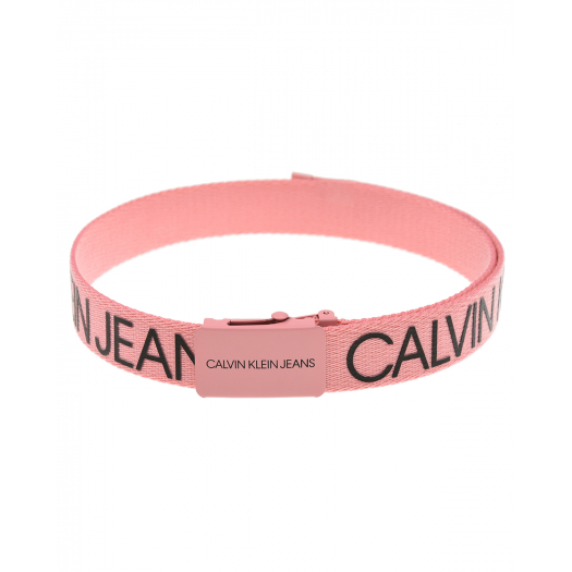 Розовый ремень с логотипом Calvin Klein | Фото 1