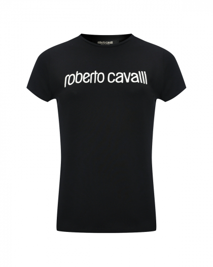 Футболка базовая, лого на груди Roberto Cavalli | Фото 1