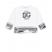 Белая толстовка с черным лого Dolce&Gabbana | Фото 1