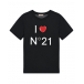 Черная футболка с принтом &quot;I Love N21&quot; No. 21 | Фото 1