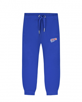 Синие спортивные брюки с вышитым лого Diesel Синий, арт. J00886 0IAJH K89G | Фото 1