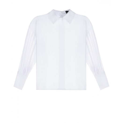Белая блуза с гофрированными рукавами Prairie | Фото 1