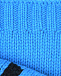 Синий шарф с черным лого, 168x24 см MM6 Maison Margiela | Фото 3