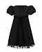 Черное платье с декорированным поясом  | Фото 2