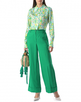 Зеленая блуза с цветочным принтом ROHE Салатовый, арт. 406-20-082 354 | Фото 2
