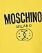 Желтая футболка-поло с черным лого Moschino | Фото 3