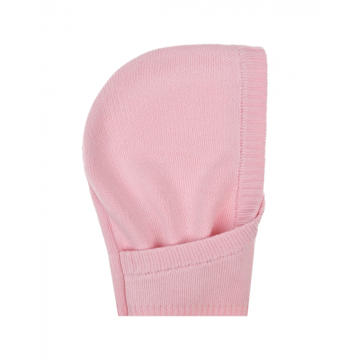 Розовая шапка-шлем из шерсти Jan&Sofie | Фото 1