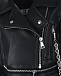 Черная куртка &quot;косуха&quot; из эко-кожи Ermanno Scervino | Фото 4