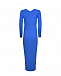 Трикотажное платье миди синего цвета Pietro Brunelli | Фото 10