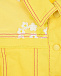 Желтая джинсовка с прозрачными рукавами  | Фото 3