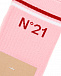 Розовые носки с отделкой в полоску No. 21 | Фото 2