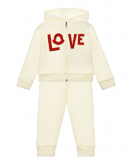 Спортивный костюм с надписью &quot;Love&quot; Moncler Белый, арт. 8M767 10 8999Y 034 | Фото 1
