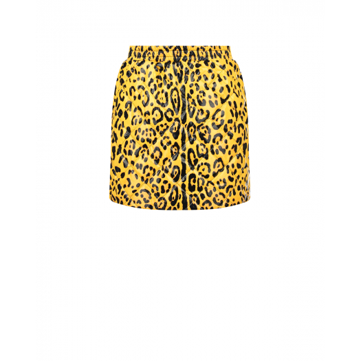 Желтая юбка с леопардовым принтом Dolce&Gabbana | Фото 1