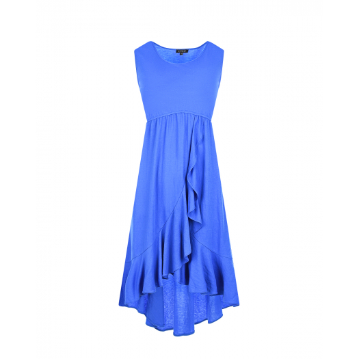 Синее платье для беременных с оборкой Attesa | Фото 1