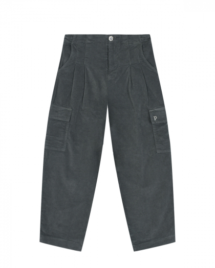 Велюровые брюки с карманами-карго Dondup | Фото 1