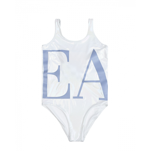 Белый купальник с логотипом Emporio Armani | Фото 1