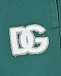 Зеленые спортивные брюки с белым лого Dolce&Gabbana | Фото 3