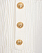 Белая юбка с золотистыми пуговицами Balmain | Фото 3