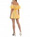 Короткое белое платье с желтым шитьем Charo Ruiz | Фото 5