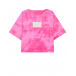 Розовая футболка с принтом tie-dye MM6 Maison Margiela | Фото 1