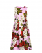 Трикотажное платье с принтом &quot;герань&quot; Dolce&Gabbana | Фото 1