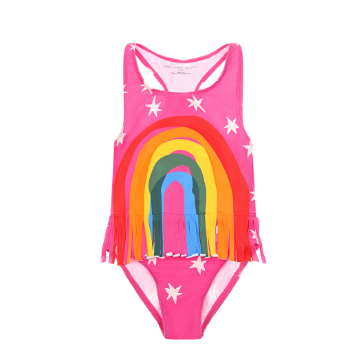 Розовый купальник с бахромой Stella McCartney | Фото 1