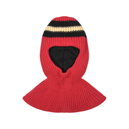 Красная шапка-шлем с черными полосками Chobi | Фото 1