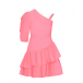 Розовое асимметричное платье  | Фото 1