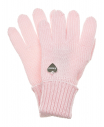 Розовые перчатки из шерсти