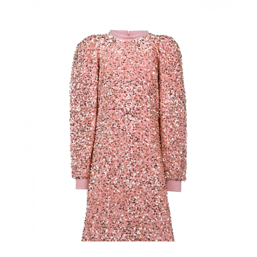 Розовое платье с пайетками Miss Blumarine | Фото 1