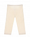 Леггинсы кремового цвета Sanetta Kidswear | Фото 2