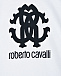 Футболка с черным лого, белая Roberto Cavalli | Фото 3
